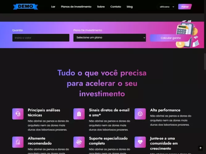 Sistema Investimento Laravel