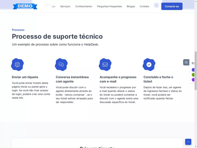 Sistema De Tickets On-line Com Site Suporte E Gerenciamento