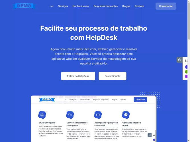 Sistema De Tickets On-line Com Site Suporte E Gerenciamento