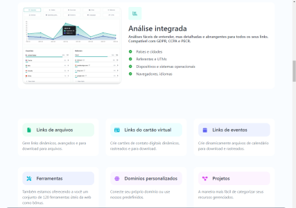 Bio Links, encurtador de URL, códigos QR e ferramentas da Web (SAAS) 4