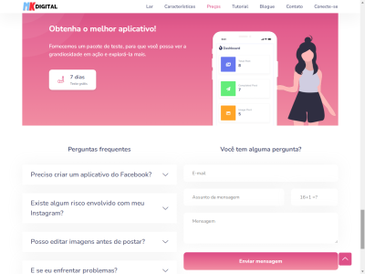 Plataforma de AI Chatbot Integrada para Facebook, Instagram, E-commerce, e Marketing de Mídia Social (SaaS) 3