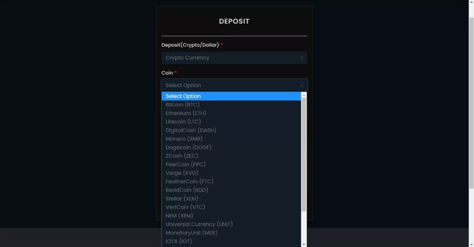 Sistema  Exchange Criptomoedas