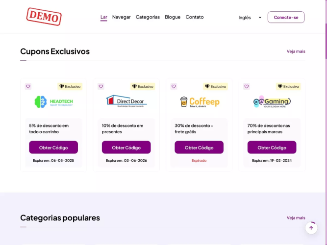 Sistema Para Cupons/ofertas