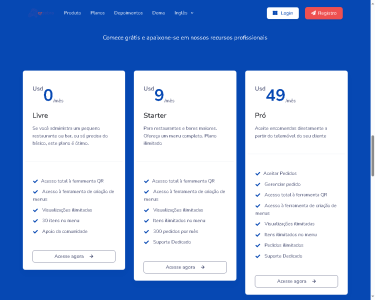 Cardápio Digital QR  SAAS 9