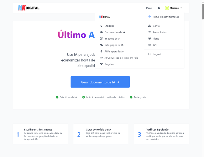 Gerador de Imagens e Fala Para Texto (SAAS)