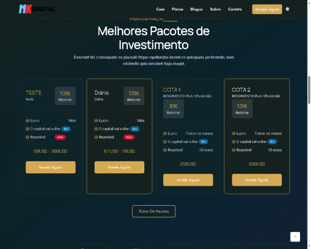 Plataforma de Investimento Hyip