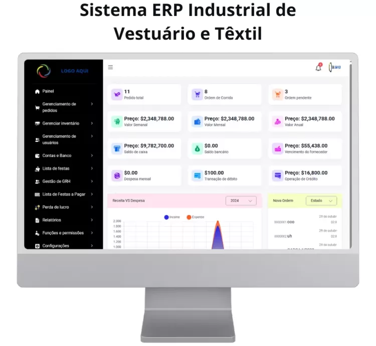 Sistema Erp Industrial De Vestuário E Têxtil Php