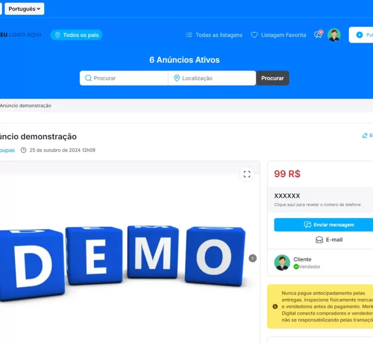 Sistema de Anúncios e Classificados Marketplace Laravel