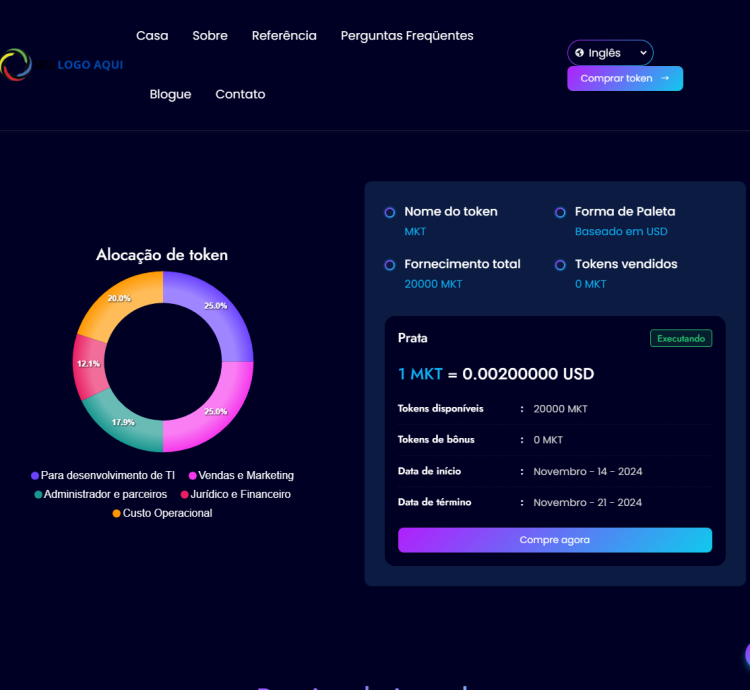 Sistema Para Pré-vendas De Tokens