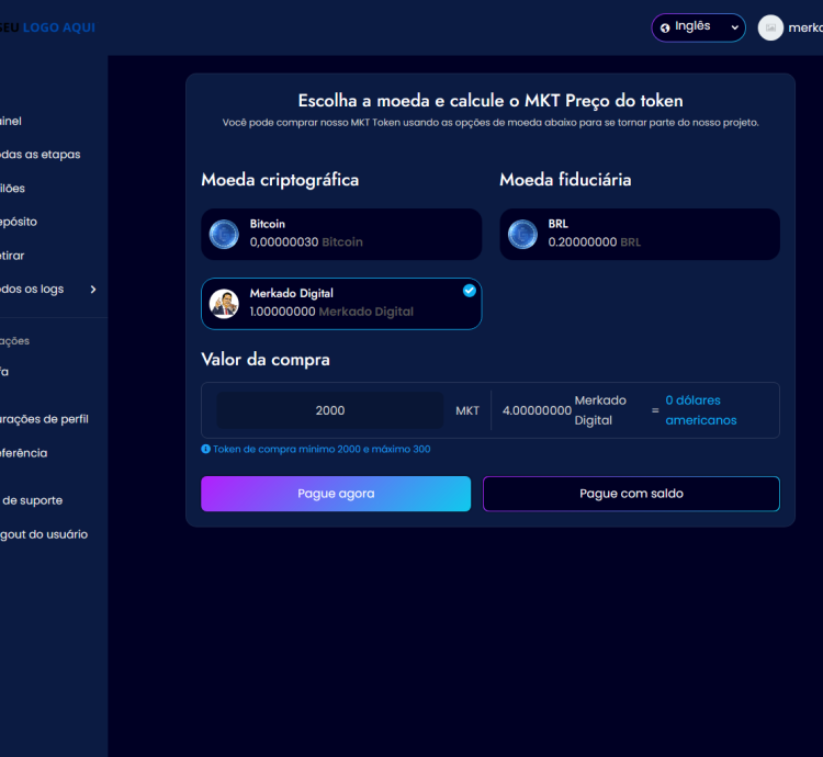 Sistema Para Pré-vendas De Tokens