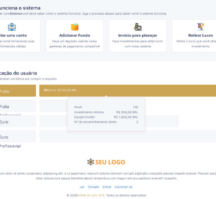 Sistema Completo Para Investimentos