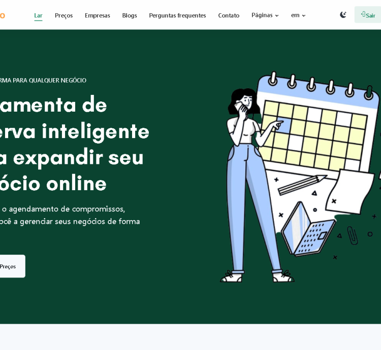 Sistema Para Reserva De Serviços Multinegócios Saas