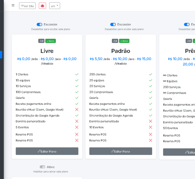 Sistema Para Reserva De Serviços Multinegócios Saas