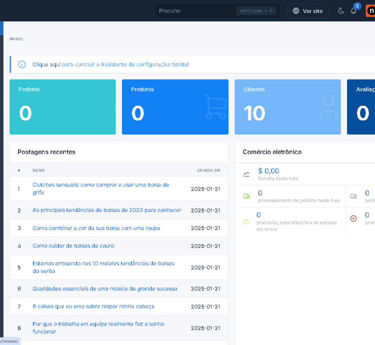 Sistema Para Comércio Eletrônico Laravel