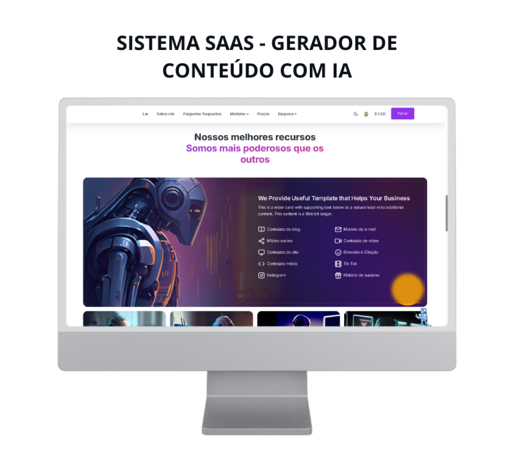 Sistema Saas - Gerador De Conteúdo Com Ia