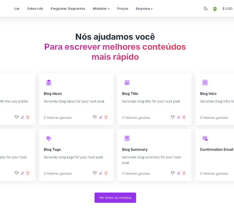 Sistema Saas - Gerador De Conteúdo Com Ia