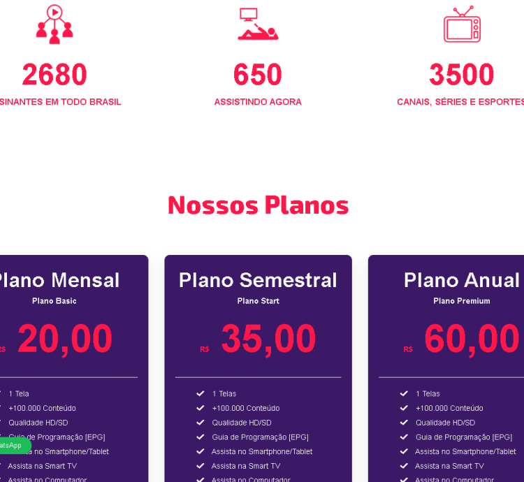 Sistema Site Para Iptv