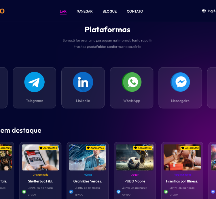 Sistema Para Links Grupos De Whatsapp E Telegram