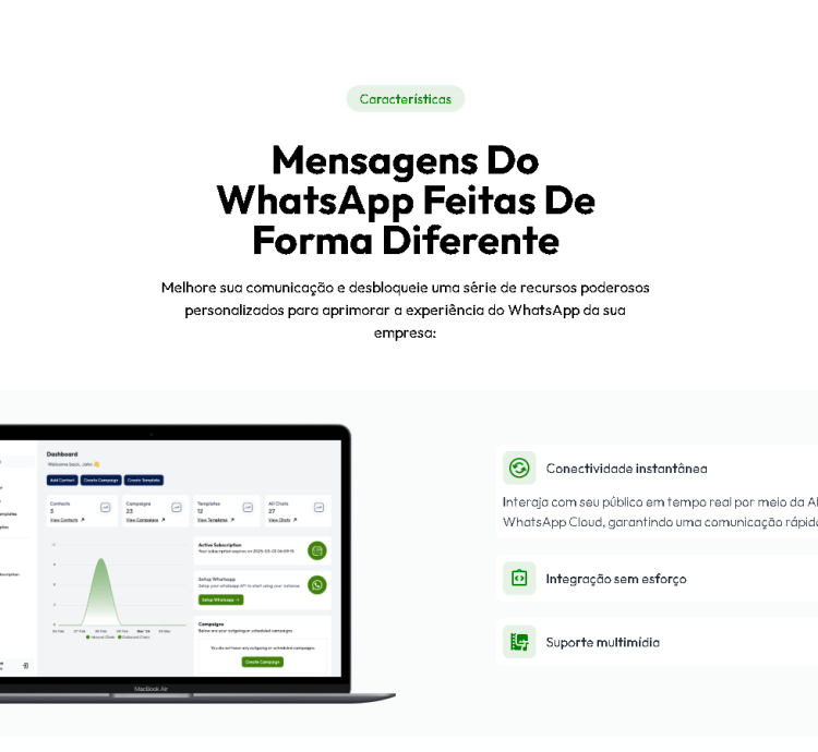 Plataforma Para Marketing Whatsapp Saas Com Chatbots