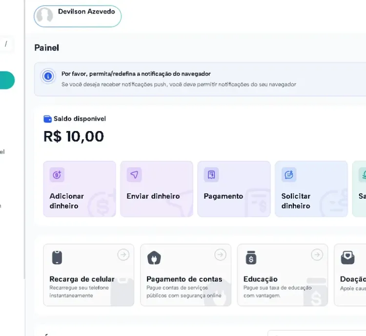 Sistema Para Serviços Financeiros