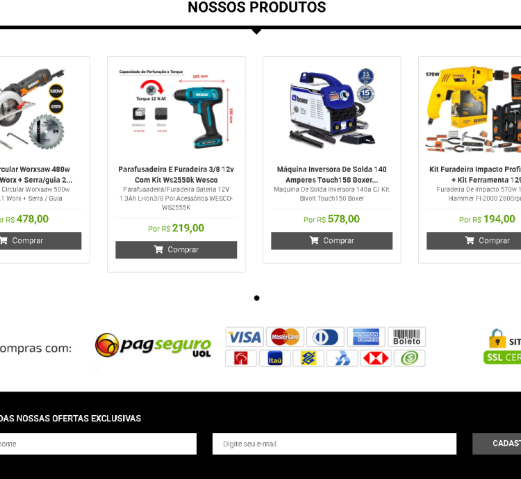 Sistema Completo Para Loja De Ferramentas Online