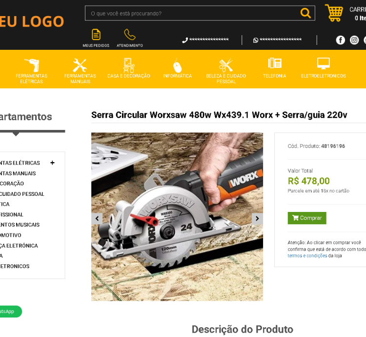 Sistema Completo Para Loja De Ferramentas Online