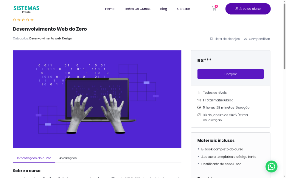 Template WordPress para Cursos Online