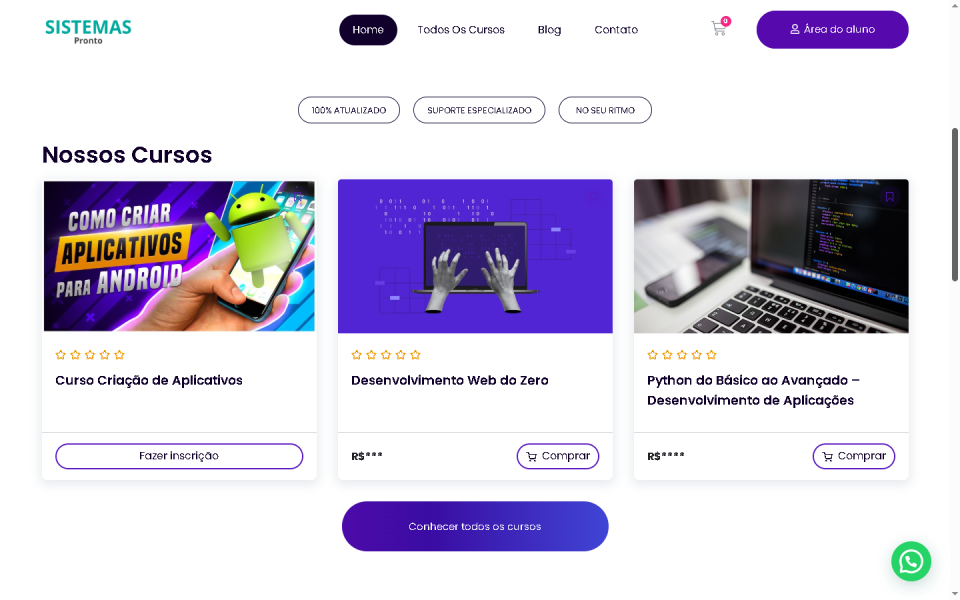 Template WordPress para Cursos Online