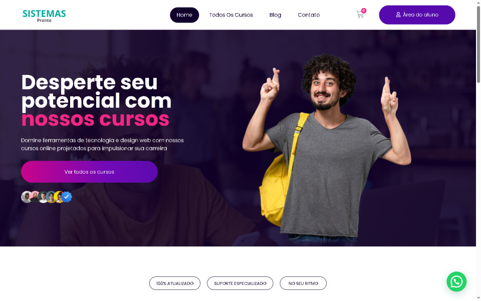 Template WordPress para Cursos Online