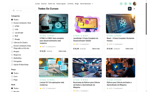 Sistema de Gestão de Aprendizagem (LMS) Laravel 7