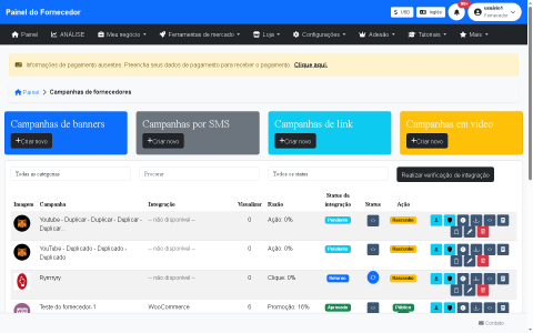 Sistema de Afiliados e Fornecedores Completo 7
