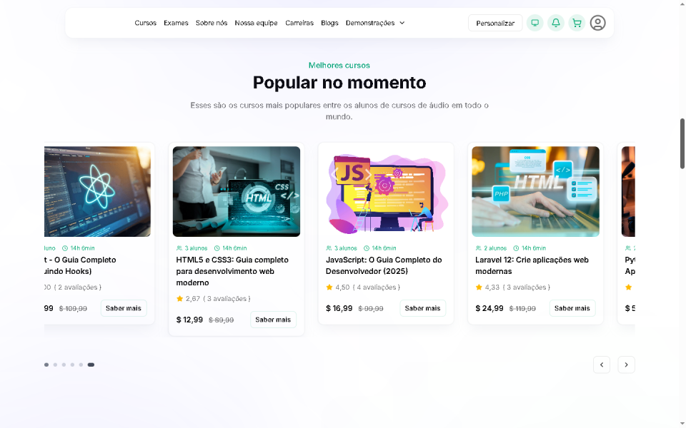 Sistema de Gestão de Aprendizagem (LMS) Laravel