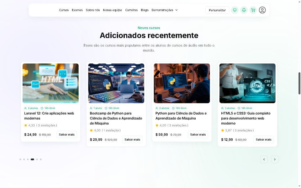 Sistema de Gestão de Aprendizagem (LMS) Laravel