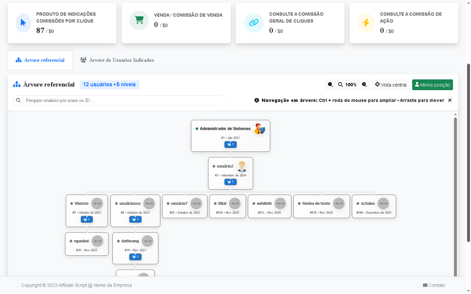 Sistema de Afiliados e Fornecedores Completo