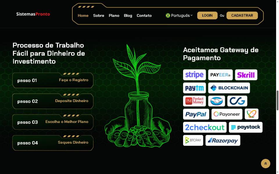 Sistema Completo de Investimento HYIP