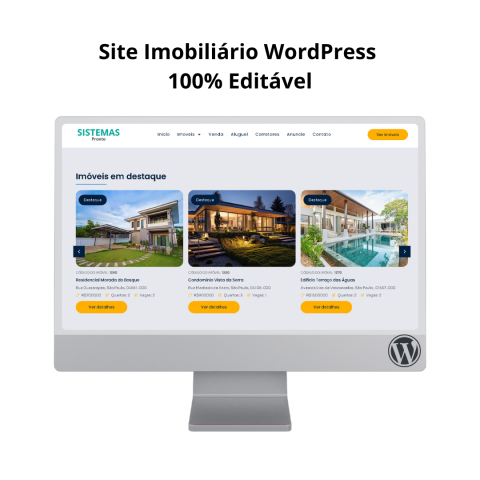 Site Imobiliário WordPress  100% Editável