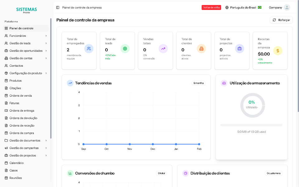 Site CRM de Vendas SaaS
