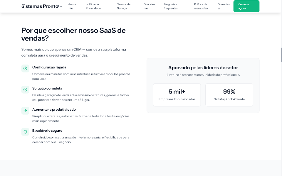 Site CRM de Vendas SaaS
