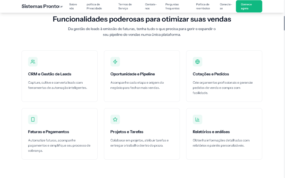 Site CRM de Vendas SaaS